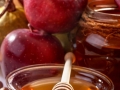 honey, apples and autumn fruits