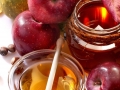 honey, apples and autumn fruits