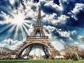 Wonderful view of Eiffel Tower in all its magnificence - Paris