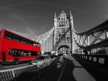 Tower Bridge with double decker in London, UK