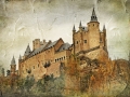 Segovia Alcazar castle - vintage picture